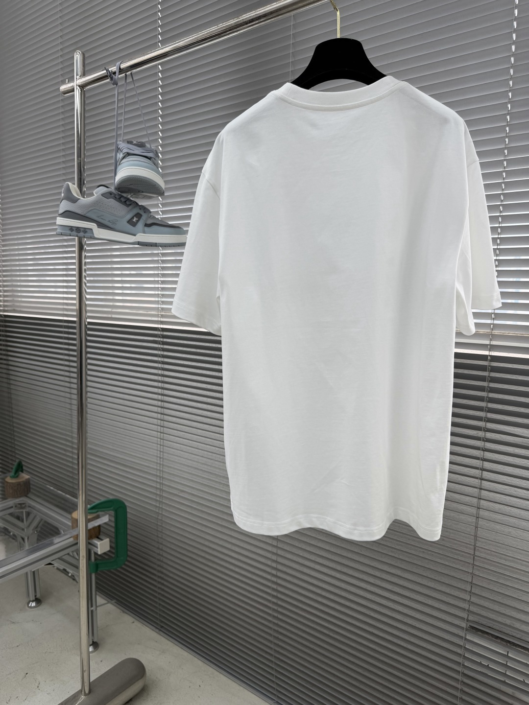 LV精品仿製椰子樹刺繡短袖T恤夏季寬鬆休閒潮流男裝