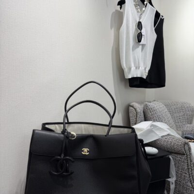 Chanel高仿牛皮托特包極簡大容量設計法式精品通勤女包