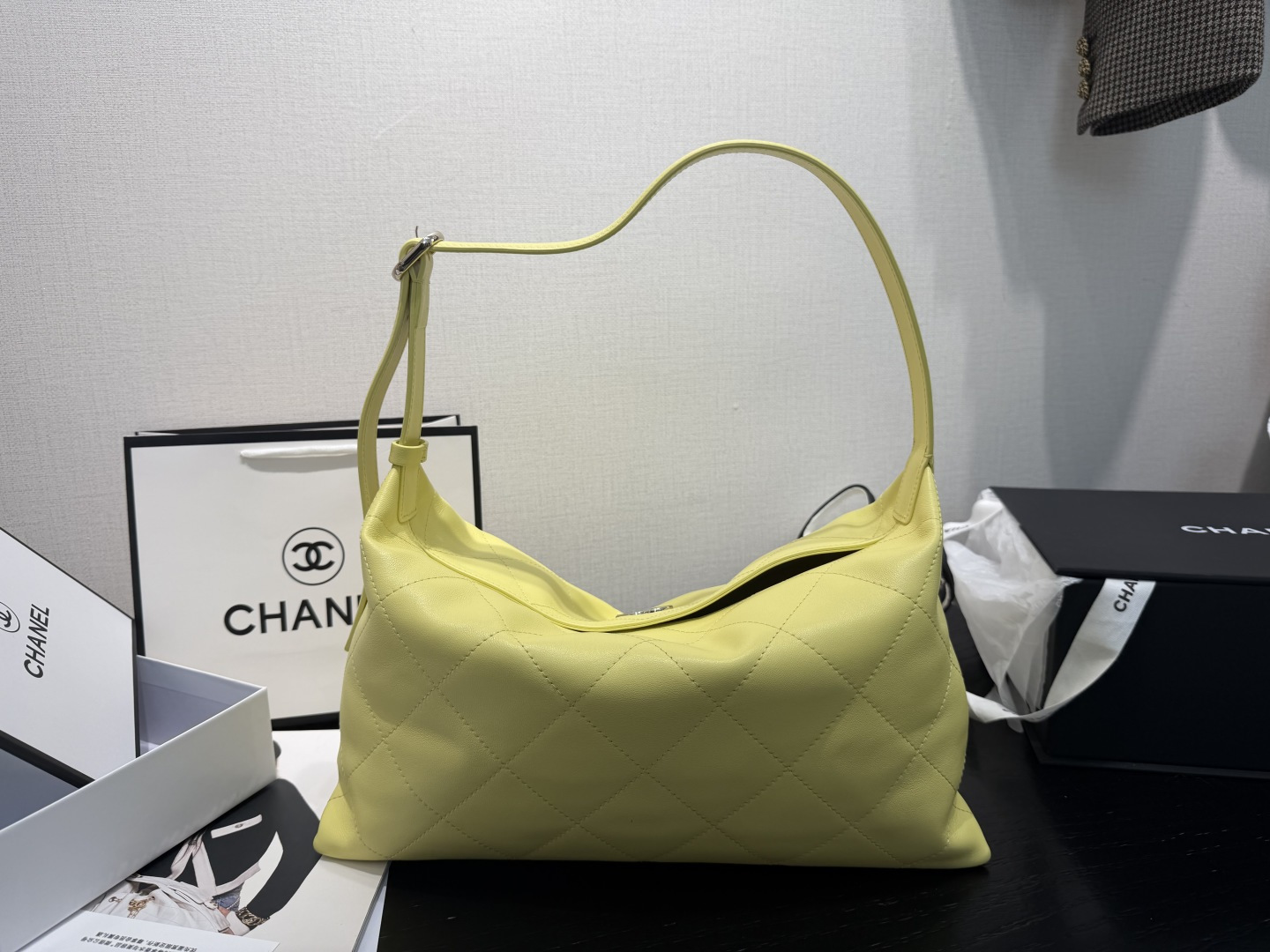 Chanel頂級原單菱格肩背包亮色法式設計高級感精品女包