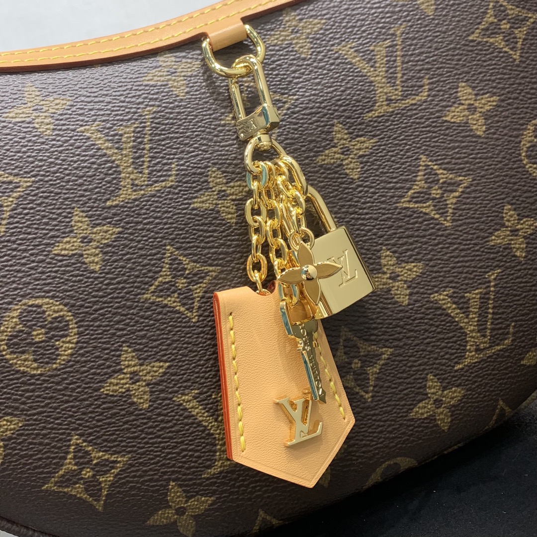 LV精品仿製半月腋下包Monogram老花肩背斜背包復古時尚女包M12939