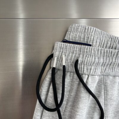 LV精品仿製抽繩休閒長褲寬鬆垂墜直筒運動潮流男裝
