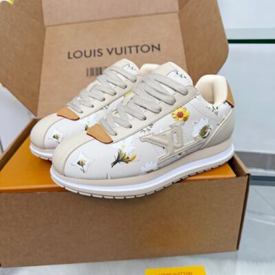 Louis Vuitton 精緻版 LV 花卉刺繡休閒運動鞋 清新優雅 法式奢華