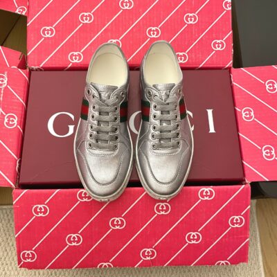 Gucci 一比一 金屬光澤織帶休閒鞋 百搭耐看款 都會輕奢