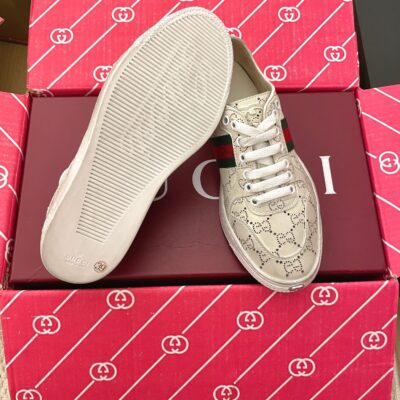 Gucci 精緻版 雕花沖孔織帶休閒鞋 百搭質感款 都會輕奢