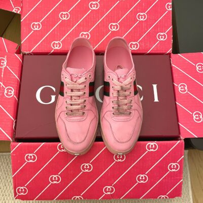 Gucci 精緻版 經典織帶皮革運動鞋 優雅人氣款 法式奢華