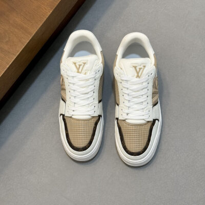 Louis Vuitton 精緻版 LV Trainer 咖啡拼接運動鞋 百搭耐看 都會輕奢