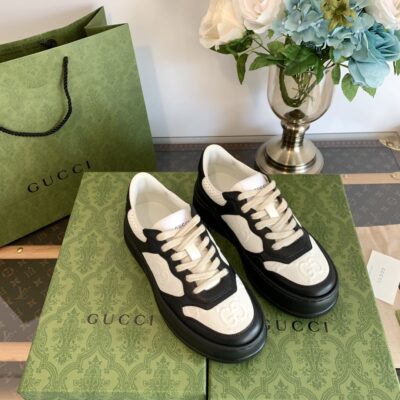 Gucci 精品仿製 雙色拼接休閒運動鞋 潮流百搭 街頭時尚