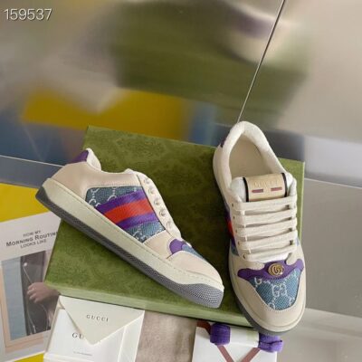 Gucci 精緻版 GG拼接撞色運動鞋 人氣百搭款 街頭時尚