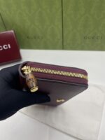 Gucci 一比一 荔枝紋拉鍊長夾 經典優雅款 都會輕奢739499