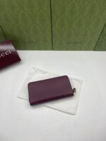 Gucci 一比一 荔枝紋拉鍊長夾 經典優雅款 都會輕奢739499