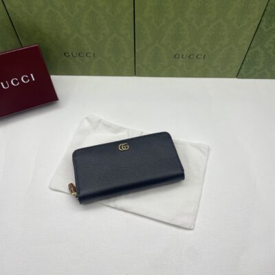 Gucci 超A貨 荔枝紋拉鍊長夾 人氣百搭款 都會輕奢739499