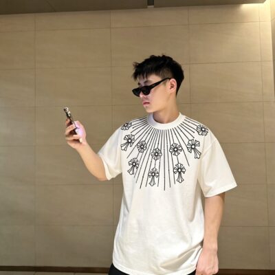 Chrome Hearts 一比一 花卉十字印花短袖T恤 人氣百搭 街頭時尚