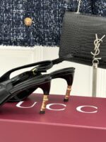 Gucci 精品仿製 經典尖頭漆皮高跟鞋 後繫帶設計 優雅都會輕奢
