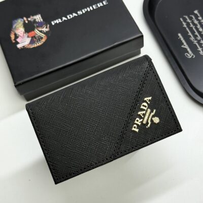 Prada 精緻版 斜角拼接短夾 質感佳 都會輕奢