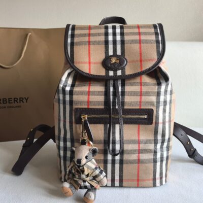 BURBERRY 一比一 格紋後背包 百搭新款 質感佳 都會輕奢