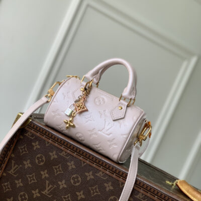 LOUIS VUITTON 精緻版 M27107 迷你手提包 壓紋皮革設計 甜美優雅風格
