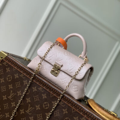 LOUIS VUITTON 精緻版 M27043 迷你手提包 壓紋皮革設計 鏈條肩背款