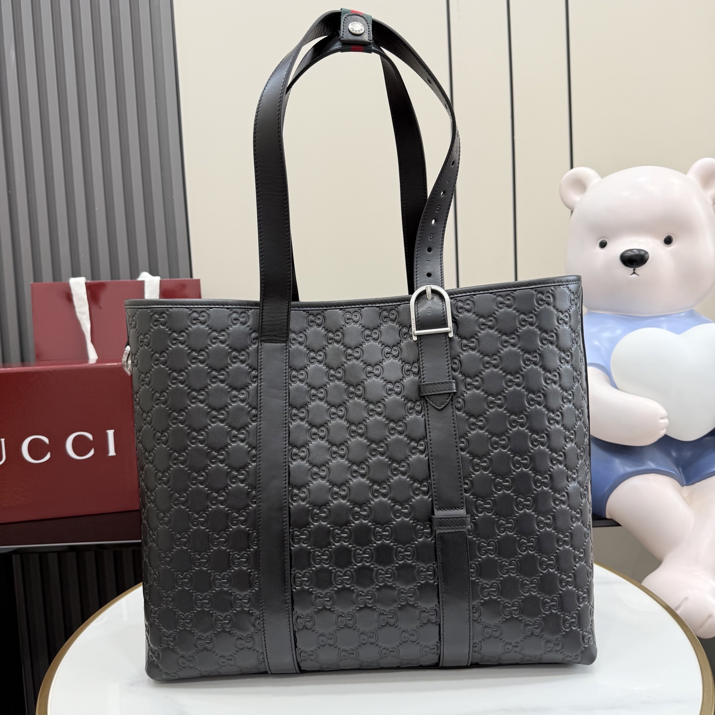 Gucci 精緻版 GG 壓紋托特包 手提包 百搭質感佳 都會輕奢850218