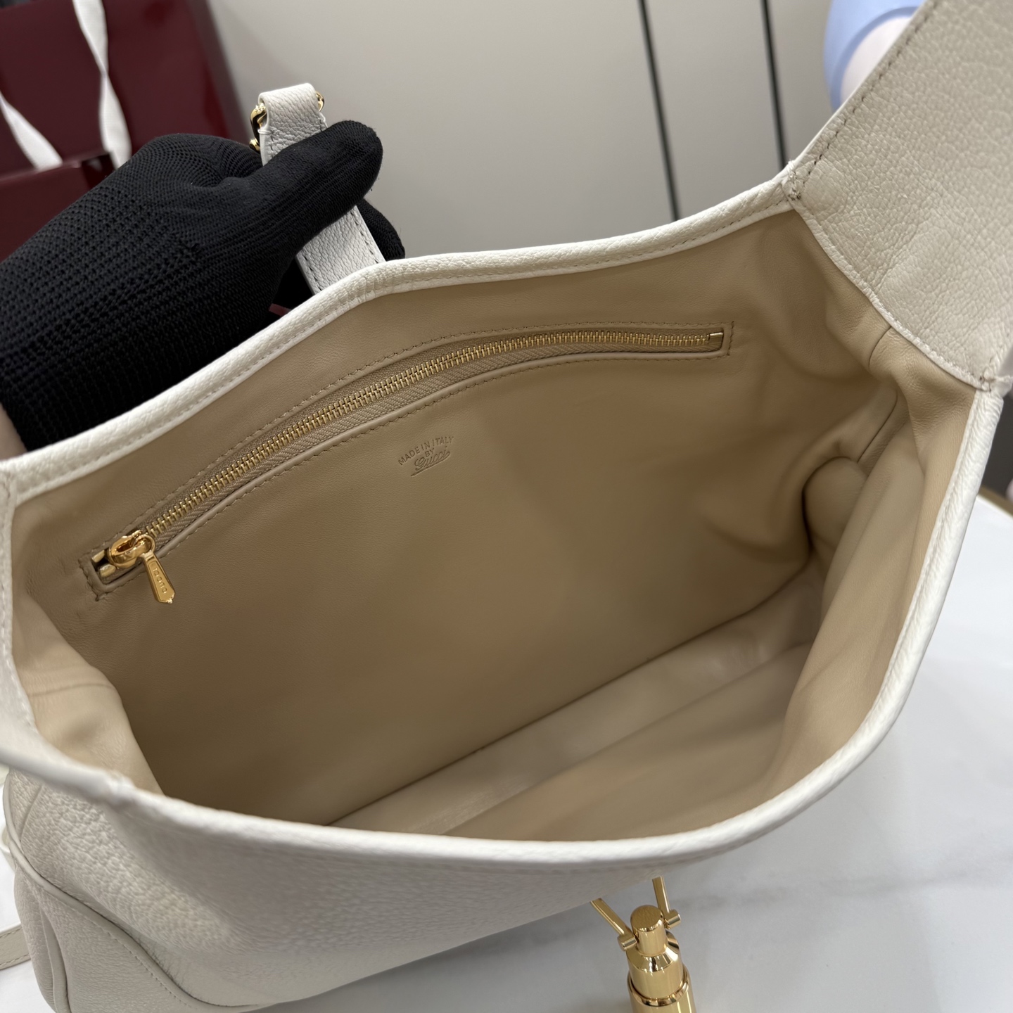 Gucci 精緻版 Jackie 肩背包 新款優雅 法式奢華863137