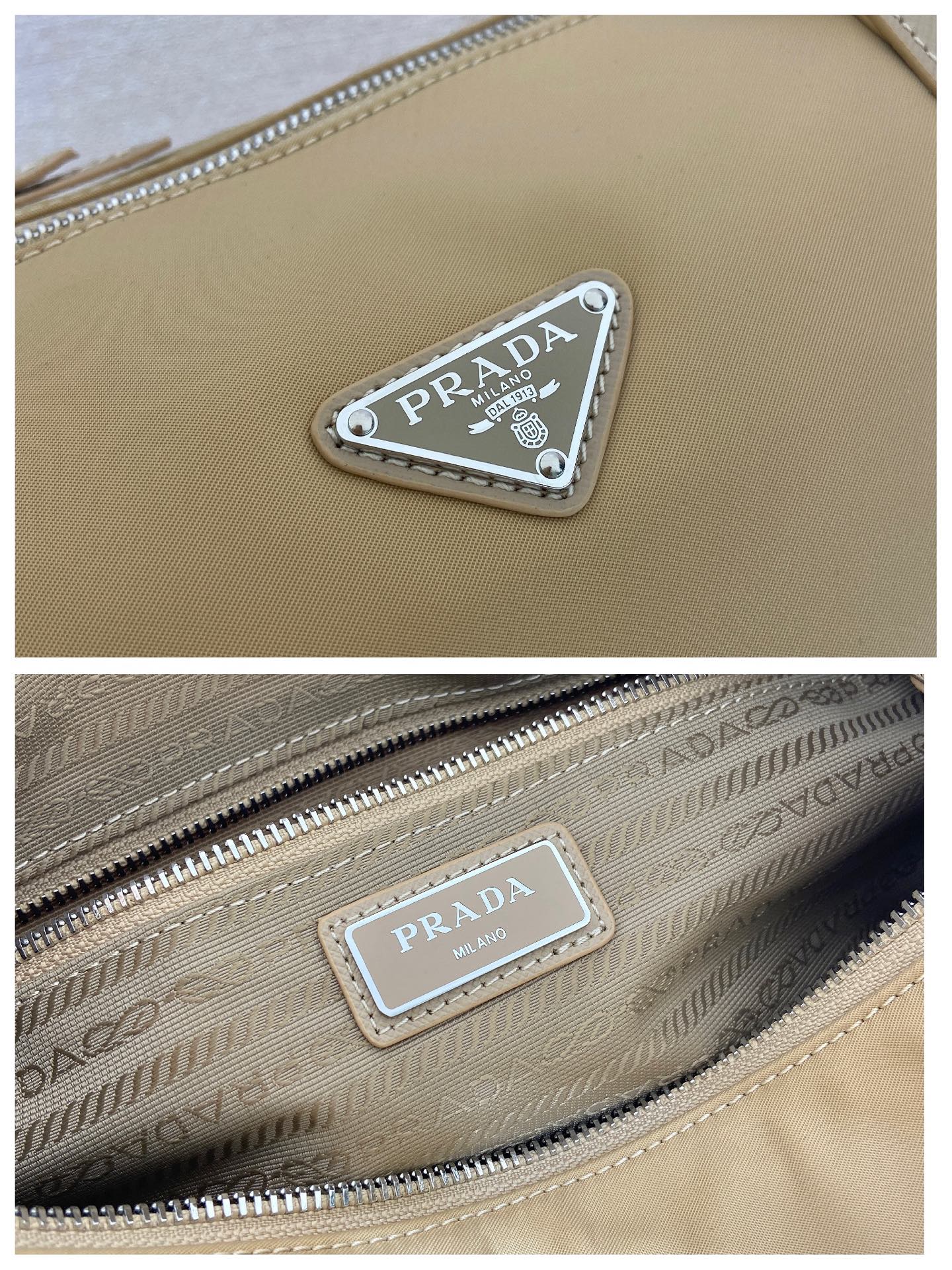 Prada 精緻版 尼龍圓筒斜背包 新款優雅 都會輕奢1BB154