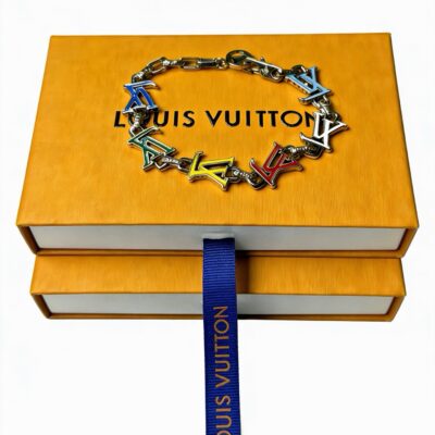 LV 超A貨 彩色LOGO鏈條手環鑰匙扣 人氣 街頭時尚