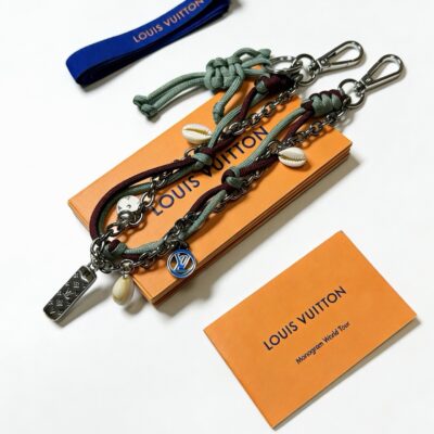 LV 精緻版 編織鏈條貝殼吊飾鑰匙扣 質感佳 街頭時尚