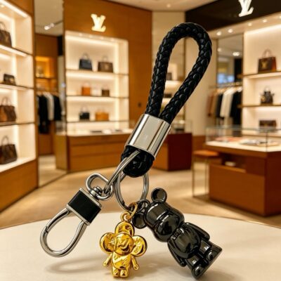 LV 原單 編織皮革公仔吊飾鑰匙扣 人氣 街頭時尚