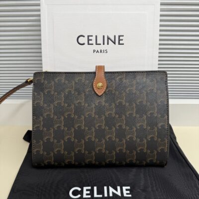 CELINE Triomphe印花手拿包 精品仿製 質感佳 都會輕奢