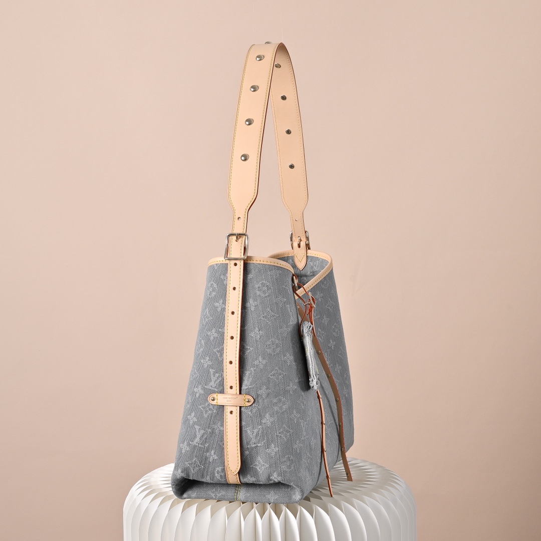 Louis Vuitton 精緻版 丹寧Hobo肩背包 雙配件設計 百搭耐看 都會輕奢