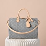 Louis Vuitton 復刻版 丹寧Speedy手提包 經典老花拼接 質感佳 法式奢華 M13344