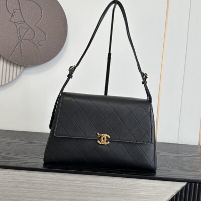 CHANEL 菱格紋鏈條肩背包 精緻版 百搭 法式奢華