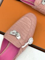 Hermès 精品仿製 Kelly扣穆勒鞋 鱷魚壓紋設計 優雅質感 新款 法式奢華