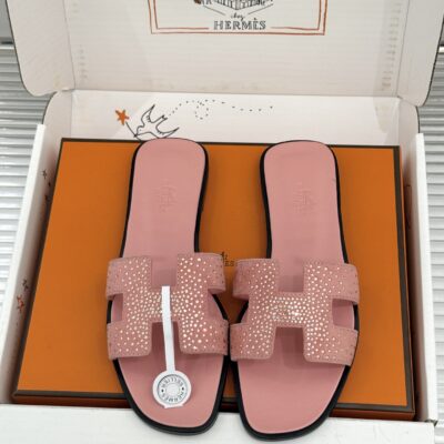 Hermès 精緻版 H字水鑽拖鞋 閃耀設計 百搭質感 優雅新款 法式奢華