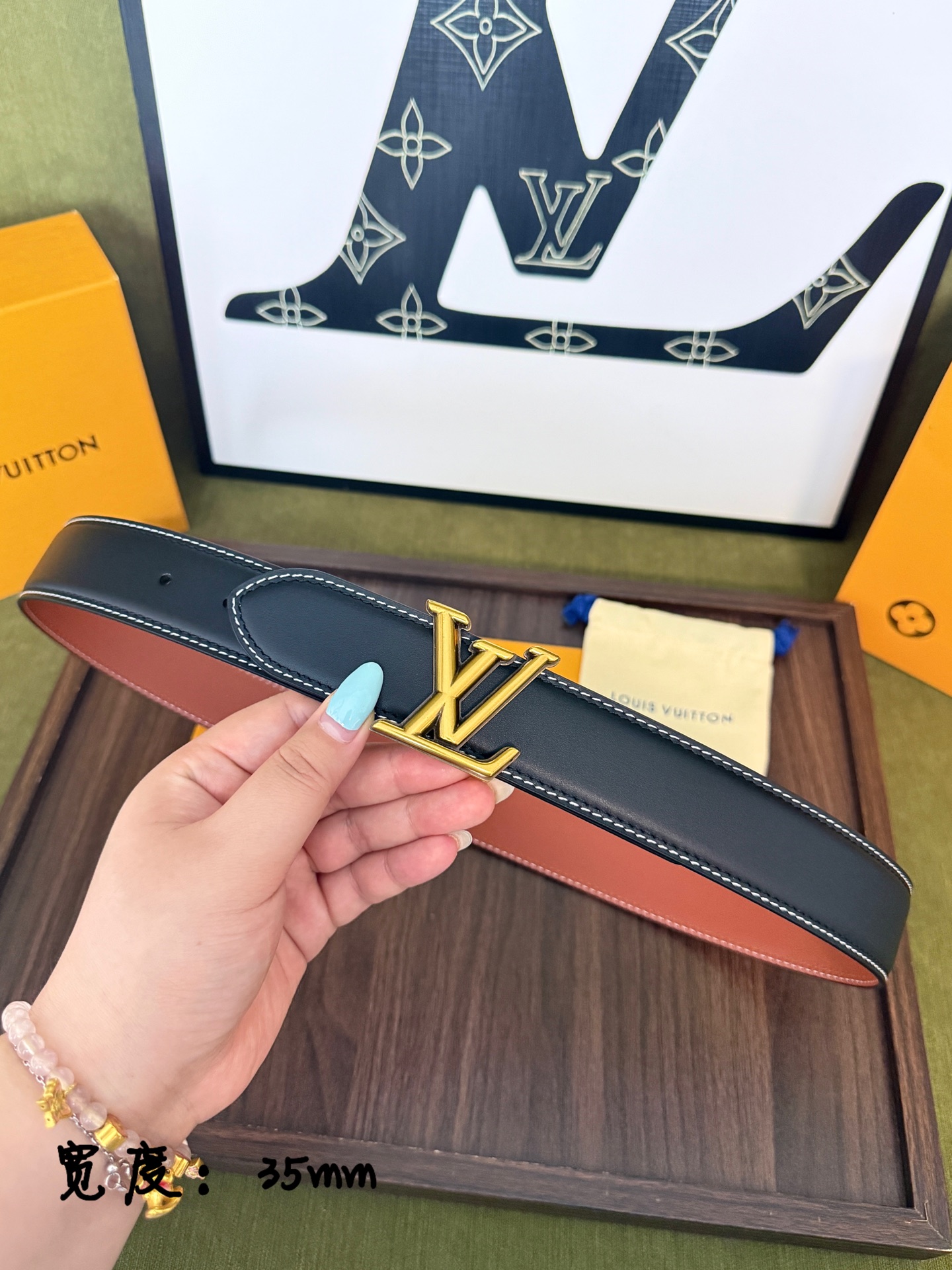 路易威登 一比一 LV Initiales 35mm皮帶 暢銷 都會輕奢