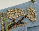 香奈兒 精緻版 牛仔刺繡鏈包 限定 法式奢華