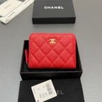 CHANEL短夾 高仿 2026品質細緻耐用 金色雙C標誌設計 細節到位 法式奢華百搭風
