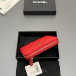 CHANEL短夾 高仿 2026品質細緻耐用 金色雙C標誌設計 細節到位 法式奢華百搭風