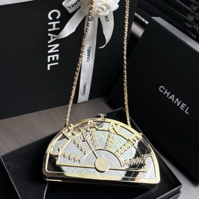 CHANEL 扇形晚宴鏈條包 一比一 2026 做工精良 百搭風 街頭時尚